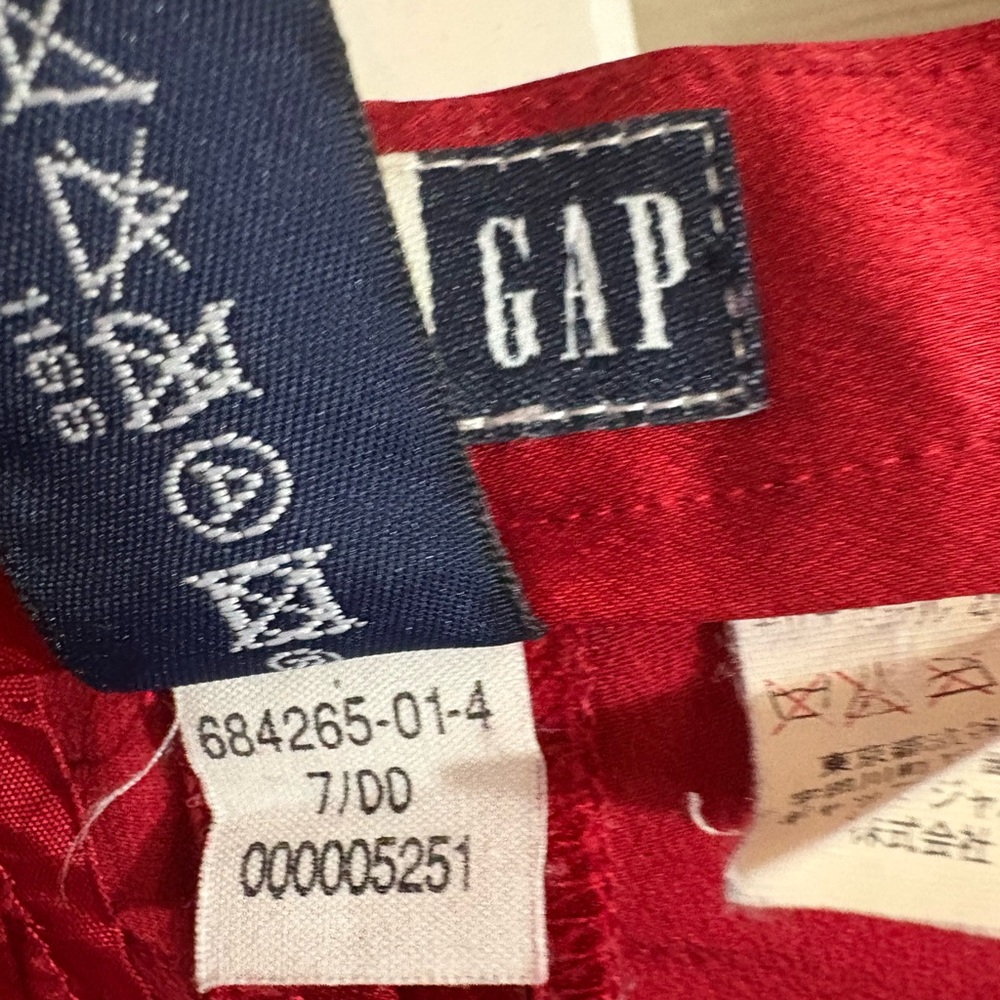 Vintage gap cropped satin Red Dress Pants - Picture 5 of 8
